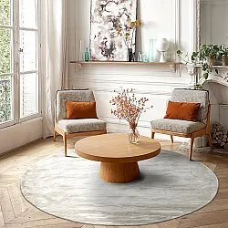 Kruhový koberec - Jodhpur Špeciálna Luxusná Edícia (offwhite)