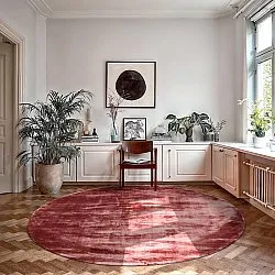 Kruhový koberec - Jodhpur Špeciálna Luxusná Edícia (červená)