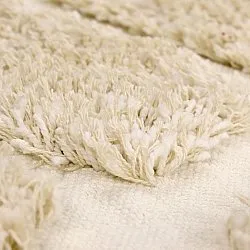 Rund matta - Otranto Natural Cotton Shaggy (offwhite)