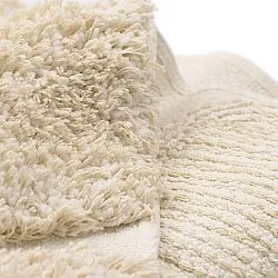 Rund matta - Otranto Natural Cotton Shaggy (offwhite)