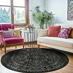 Kruhový koberec - Peking Noble (čierny)