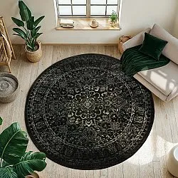 Kruhový koberec - Peking Noble (čierny)