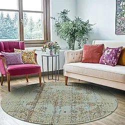 Kruhový koberec - Peking Royal (tyrkysový)