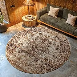 Kruhový koberec - Peking Royal (biely)