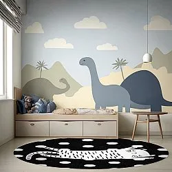 Kruhová rohož - Sleepy Kitten (multi)