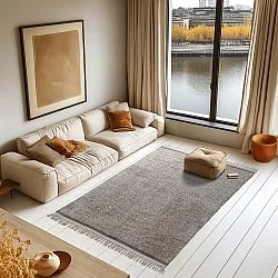 Koberce s dlhým vlasom - Celina Natural Cotton Shaggy (béžová/hnedá)