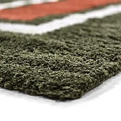 Koberce s chlpmi - Alsace (zelená/biela/oranžová)