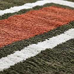 Koberce s chlpmi - Alsace (zelená/biela/oranžová)