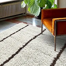 Koberce s dlhým vlasom - Eze (biela/hnedá)