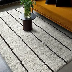 Koberce s dlhým vlasom - Eze (biela/hnedá)