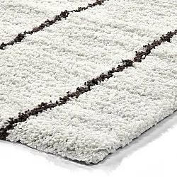 Koberce s dlhým vlasom - Eze (biela/hnedá)