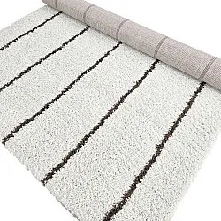 Koberce s dlhým vlasom - Eze (biela/hnedá)