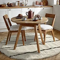 Koberce okrúhle - Eze (biela/zelená)