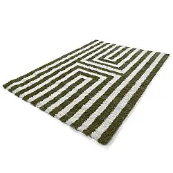 Koberce s dlhým vlasom - Imilchil (biela/zelená)