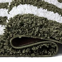 Koberce s dlhým vlasom - Imilchil (biela/zelená)