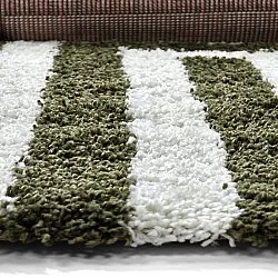 Koberce s dlhým vlasom - Imilchil (biela/zelená)