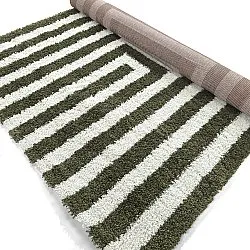 Koberce s dlhým vlasom - Imilchil (biela/zelená)