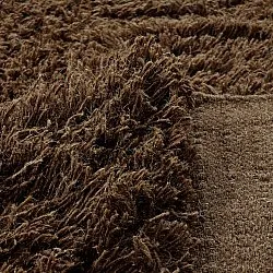 Koberce s dlhým vlasom - Melilla ručne tkaná vlnená shaggy (hnedá)
