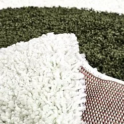 Koberce s vlasom - Sanghar (biela/oranžová/zelená)