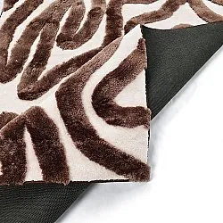 Koberce s dlhým vlasom - Akaba (hnedá/svetloružová)