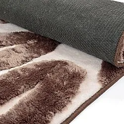 Koberce s dlhým vlasom - Akaba (hnedá/svetloružová)