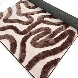 Koberce s dlhým vlasom - Akaba (hnedá/svetloružová)