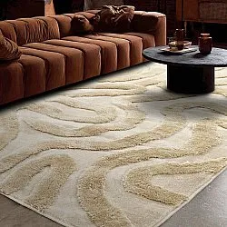 Koberce s dlhým vlasom - Akaba (krémová/béžová)