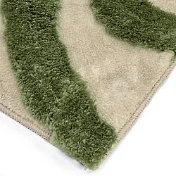 Koberce s dlhým vlasom - Akaba (krémová/zelená)