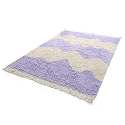 Ryamattor - Amira Natural Cotton Shaggy (lila/beige)