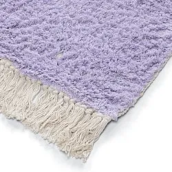 Ryamattor - Amira Natural Cotton Shaggy (lila/beige)