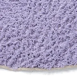 Rund matta - Amira Natural Cotton Shaggy (lila/beige)
