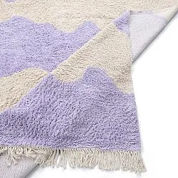 Ryamattor - Amira Natural Cotton Shaggy (lila/beige)