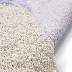 Ryamattor - Amira Natural Cotton Shaggy (lila/beige)