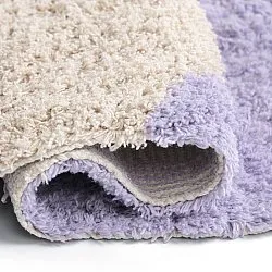 Ryamattor - Amira Natural Cotton Shaggy (lila/beige)