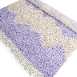 Ryamattor - Amira Natural Cotton Shaggy (lila/beige)