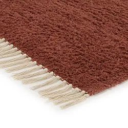 Koberce s chlpmi - Amira Natural Cotton Shaggy (červená/bežová)