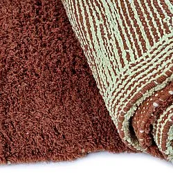 Koberce s chlpmi - Amira Natural Cotton Shaggy (červená/bežová)