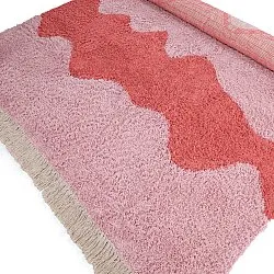 Ryamattor - Amira Natural Cotton Shaggy (rosa/orange)