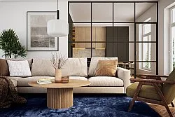 Hladké koberce - Aranga Super Soft Fur (tmavomodrá)