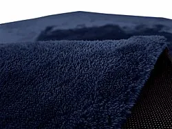 Kruhové koberce - Aranga Super Soft Fur (tmavomodrá)