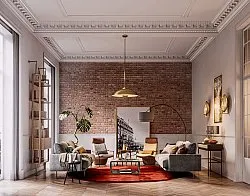 Kruhové koberce - Aranga Super Soft Fur (červená)