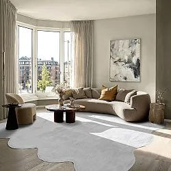 Koberec shaggy vlnitý - Aranga Super Soft Fur (biely)