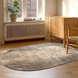 Koberec shaggy oválny - Aranga Super Soft Fur (hnedý)