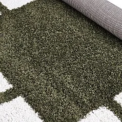 Chlpaté koberce - Asilah (zelená/biela)