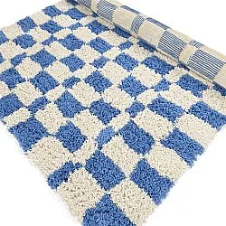 Ryamattor - Atrani Natural Cotton Shaggy (blå)
