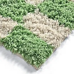 Ryamattor - Atrani Natural Cotton Shaggy (grön)