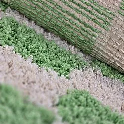 Ryamattor - Atrani Natural Cotton Shaggy (grön)