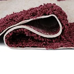 Ryamattor - Begur Natural Cotton Shaggy (offwhite/vinröd)