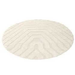 Kolo koberce - Callista Natural Cotton Shaggy (béžová)