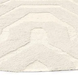 Kolo koberce - Callista Natural Cotton Shaggy (béžová)